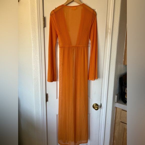 Camila Coelho Nikki Robe Cover Up Orange Bikini Cover small - Picture 9 of 9